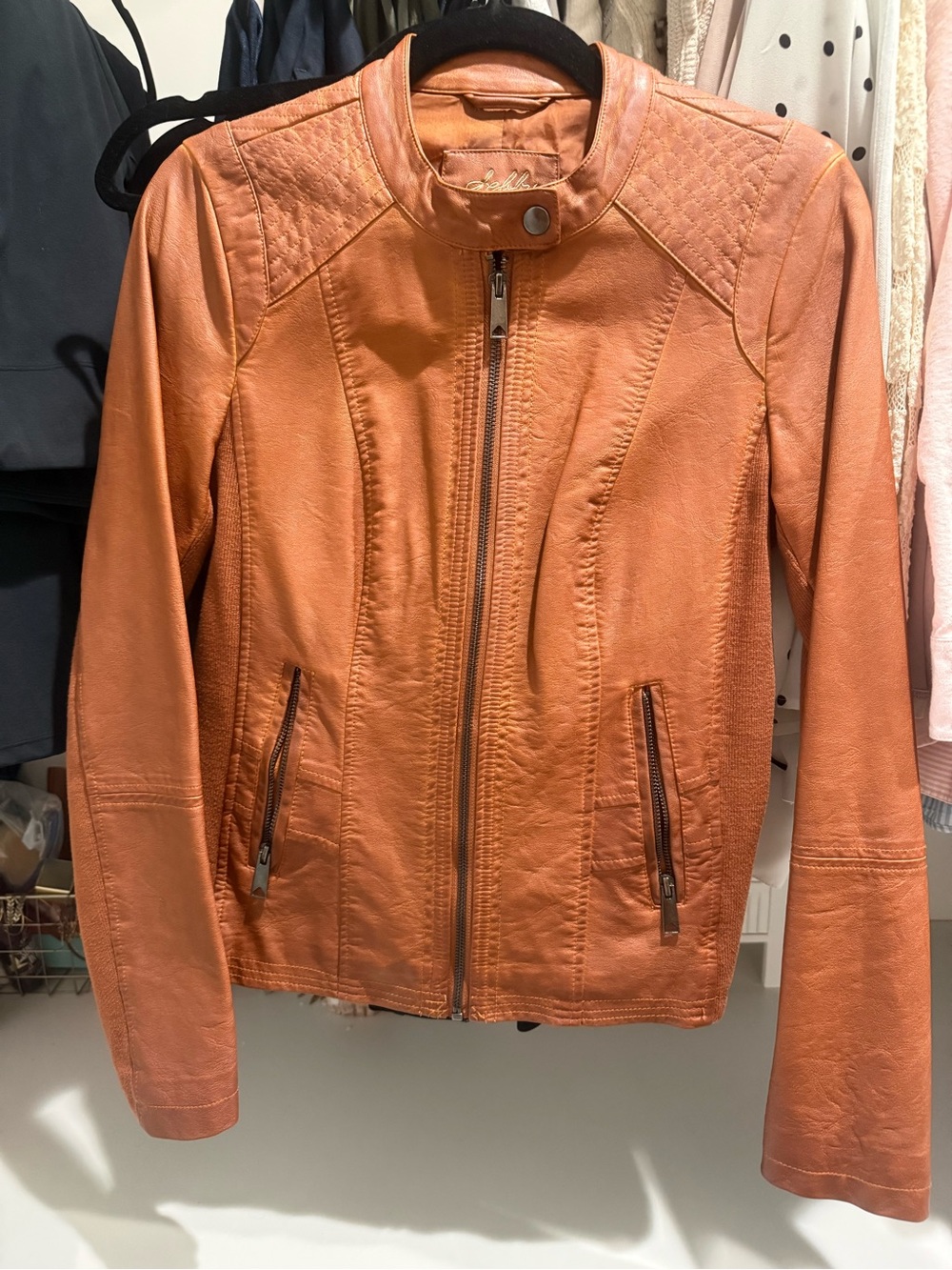 Women's Leather Moto Jacket